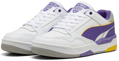 PUMA Rebound Retro, Basket Unisexe, PUMA White-Team Violet-Yellow Sizzle,