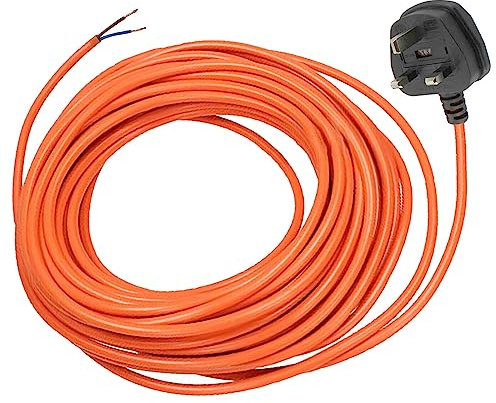 SPARES2GO Cable & Lead Plug for Black & Decker BEMW451 BEMW481ES Lawnmower (12 Metre)
