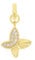 Amor Charm 925 Sterling Silber Damen Charms, mit Zirkonia synth., 2,2 cm, Weiß, Schmetterling, Kommt in Schmuck Geschenk Box, 2038481