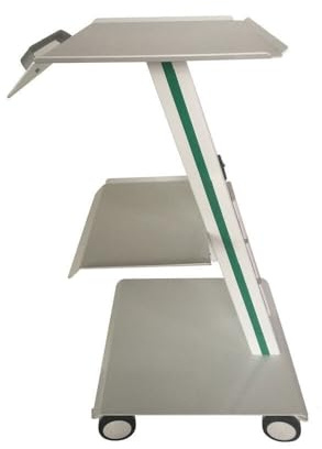 panfudongk Rollwagen Trolley Rolling Cart Servierwagen mit 3 Steckdosen Stahlplatte Lackierung 410x360x770mm für Krankenhaus Schönheitssalon Lagerung Transport