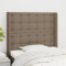 Tidyard Kopfteil für Bett, Kopfenden Betthaupt Bettkopfteil,für Bett,Wand,Schlafzimmer,Rückenlehne für Bett, mit Ohren Taupe 83x16x118/128 cm Stoff