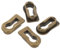 4PCS Bronze Tone Zinc Alloy Keyhole Covers, Brass Decorative Inserts, Escutcheon Plates for Cabinet, Dresser, Drawer & Desk - Antique Modern Furniture Accents