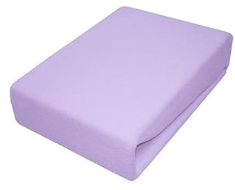 Spannbettlaken FÜR Kinder Kinderbett Kinderbettlaken Jersey 60x120 70x140 80x160 Top Qualität Hohe Gewicht 180g/m2 (Lila, 80x160)
