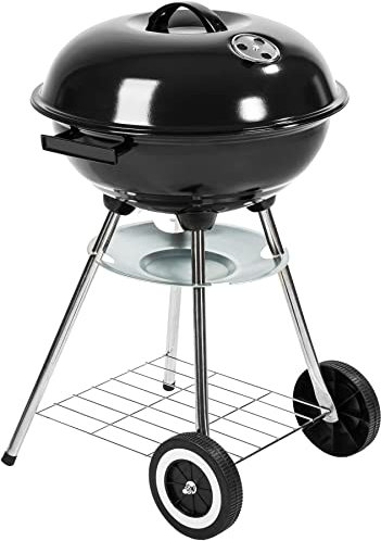 tectake® BBQ, barbecue smoker a carbonella, grill multifunzionale, capacità griglia per 6 persone, alimentazione aria regolabile, cassetto raccoglicenere estraibile, dimensioni 48x45x70 cm, 2.6 kg
