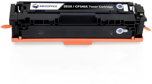 MEGOFFICE CF540X 203X Toner Schwarz Kompatibel für HP 203X 203A CF540X CF540A für Color Laserjet Pro MFP M281fdw M280nw M281cdw M254dw M254nw M254dn