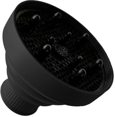 Accessoire diffuseur pour sèche-cheveux, diffuseur universel pour sèche-cheveux, diffuseur pour sèche-cheveux, accessoire diffuseur pour sèche-cheveux, buse universelle de 4 à 5 cm (noir)