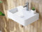 HOROW Waschbecken Gäste Wc Waschtisch, Aufsatzwaschbecken mit Hahnloch ohne Überlauf, Klein WaschschaleKeramik Weiss Rechteckig 38x26cm, Handwaschbecken Klein Gäste WC