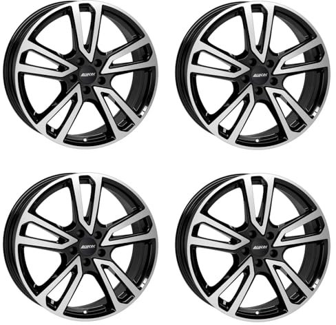 4x Alutec Felgen Tormenta 7.0Jx18 ET45 5x112 diamant-schwarz frontpoliert kompatibel mit SEAT Altea Ateca Cupra Ateca Leon Tarraco Tarraco FR