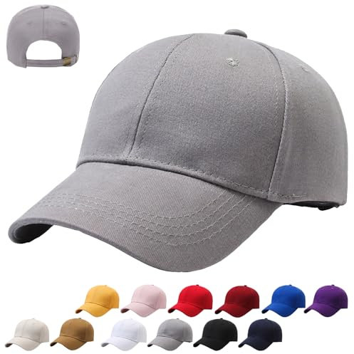 CWENDANER Unisex Baseballkappe, 100% Baumwolle, Baseballkappe Sonnenschutz Cap, Einheitsgröße, Sonnenmütze, Verstellbar Schildmütze Für Sport Reisen Drauße, Einfarbig