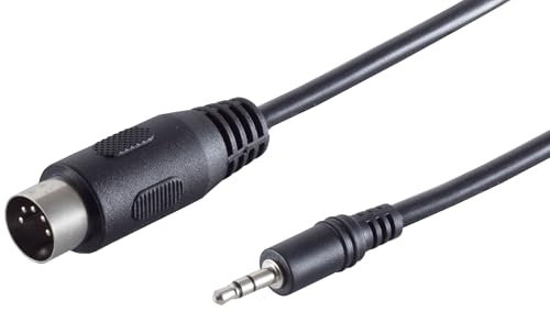 1aTTack.de Lot de 3 fiches jack stéréo 3,5 mm de 1,5 m vers fiche à diode DIN 5 broches - Câble adaptateur audio de qualité supérieure - Connecteurs moulés - Contacts nickelés - Parfait pour les