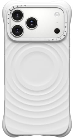 CASETiFY Ripple iPhone 17 Pro Max Hülle [Premium Soft-Touch Silikon/MagSafe-kompatibel/Schutz vor Stürzen aus 2 m] - Weiß