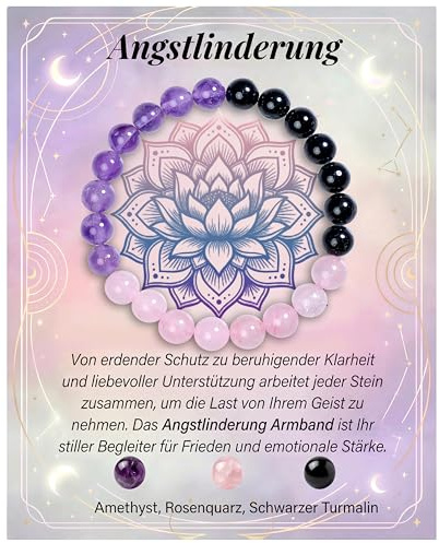 Bivei Heilstein Schutz Kristall Armband Damen | 8mm Perlenarmband, Dehnbares Armband Jewellery für Damen & Herren als Geschen