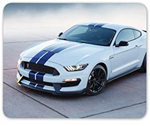 Destination Vinyl Mats Mustang Cool White Tapis de Souris Pad - Muscle Cars American Car Gift Computer # 8958