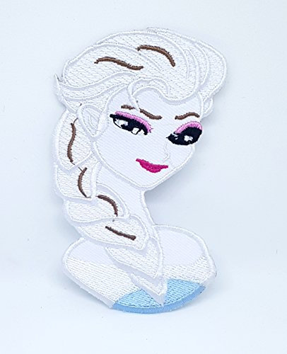 Elsa Frozen Charakter bestickt Patch Eisen auf Mädchen Fancy Kleid Logo