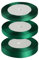 FEPITO 3 Rollen Satinband Grün Geschenkband 6mm 10mm 15mm Dekoband Stoffband Bänder zum Basteln Schleifenband für Weihnachtsdekoration Verpackung (Grün)