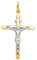 PRINS JEWELS Bicolor Anhänger Kreuz Mit Jesus 18 Karat 750 Gelbgold Weißgold Unisex (27)