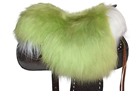 Moro-Design Lammfell Sattelbezug für Westernsattel Lammfellbezug Sattelauflage mit Horn Saddle Pad Seat Saver