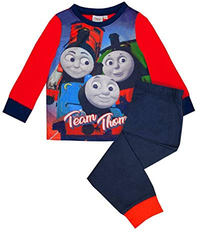 Official Thomas The Tank Engine Boys Long Sleeve Pyjamas PJs Night Wear Multicoloured