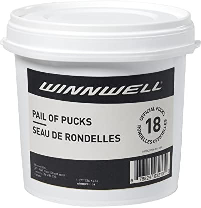 Winnwell Ihp7625vr6-bk-18pl Eishockey-Puck, Schwarz, Pale