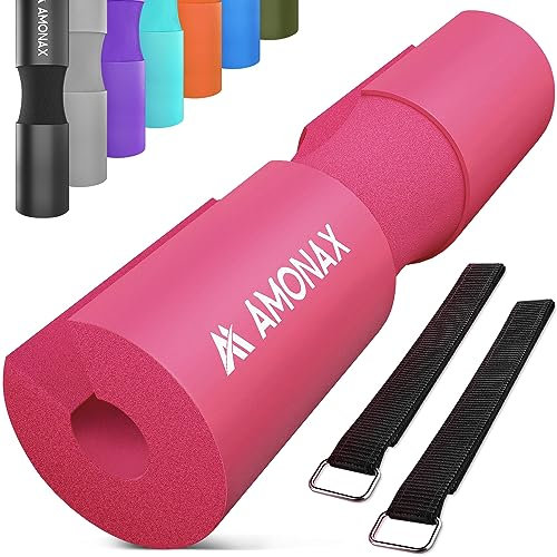 Amonax langhantel polster, extra dicke nackenpolster langhantel- Barbell Pad nackenschutz für hip thrust und squat, und andere Übungen, Fitness, Krafttraining für Männer und Frauen (Schwarz)