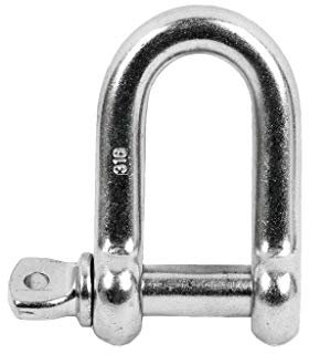 DOJA Industrial | MANILLE DE LEVAGE Acier M5 | PACK 10 | Manille droite en forme de U fixation fort GYM sac de boxe Manille bracelet | Manilles pour bracelet charges lourdes Chaine acier Corde marin