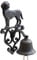 Dio Glocke Hund Wandglocke 24,5 cm Türglocke aus Gusseisen Wanddeko Türdeko Hunde