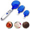 Raguso Portable Accurate Electronic Digital Cup Spoon Scale Weight 500/0 1g Kitchen Scales Measuring Tool Blue Fit Milk Tea Flour Spices Medicine Measuring for Home Kitchen