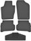 Fußmatten vorne 2er Set für VW Polo 5 V 2009-2017 6R 6C Gummi Gummimatten
