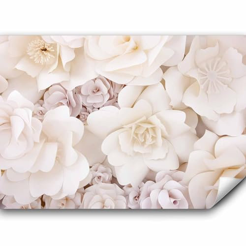 murando - Papier peint panoramique nature 350x256 cm - Revêtement mural décoration pour chambre salon cuisine - Design unique et moderne - Marron jaune beige - Fleurs plantes nature b-C-0725-a-a