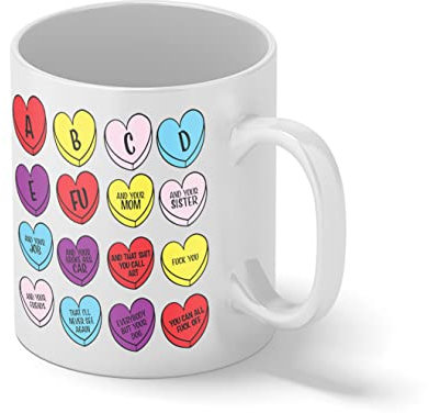 abcdefu fuck And your mom and your sister Weiße Kaffeetasse Mug