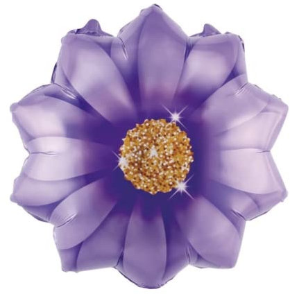 Purple Flower Garden Foil Balloon, 45cm