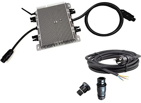 TRANGO ST-1300W+K5M Mikro-Wechselrichter 1300 Watt mit WLAN-Überwachung inkl. 5m Gummikabel & Betteri Stecker, Plug & Play Balkonkraftwerk PV-Eingangsleistung 4x 425 Watt 10 J. Garantie, VDE-4105