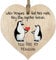 You Are My Penguin Anniversary Hanging Wooden Heart Sign Plaque - Cute Valentines Birthday for Girlfriend Wife Light Wood Hearts Sign, Sweet Romantic I Love You Gifts for Her Him