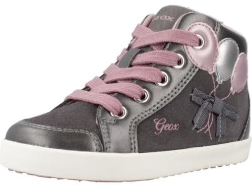 Geox Garçon Fille B Kilwi Girl B Basket, DK Grey DK Pink, 21 EU