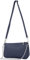 modamoda de - T237 - Umhängetasche Klein Small aus ital. Leder, Farbe:Saphirblau