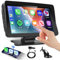 Podofo Wireless Carplay Screen, 7 Portable Car Stereo & Car Radio with Apple CarPlay, Android Auto, HD Touchscreen, Bluetooth, Mirrorlink, Voice Control, FM Transmission, GPS, TF Card, AUX
