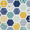 HEKO PANELS Stoff Oxford Wasserdichte Meterware Canvas-Stoff Polyester Stoff Zum Nähen Nähstoffe Dekostoffe Wasserabweisend Blickdicht Geometrisch Nautisch 2 Meter 155 x 200 cm