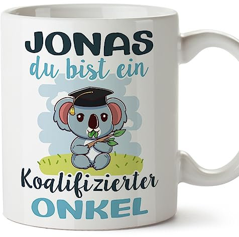 Mugffins Tassen Personalisieren mit Spruch für ONKEL - Auf Deutsch - Koalifizierte Personalisierte - 11 oz / 330 ml - Individuell Anpassbar Geschenk