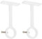 HOJLKLD Curtain Rod Brackets, 2 Pieces Aluminium Ceiling Curtain Rod Bracket for 20 mm to 25 mm Curtain Rod Accessory (White)