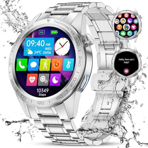 LIGE Smartwatches - Orologio da polso da uomo con 120+ modalità sportive, monitoraggio della frequenza cardiaca/SpO2/sonno, IP68, impermeabile