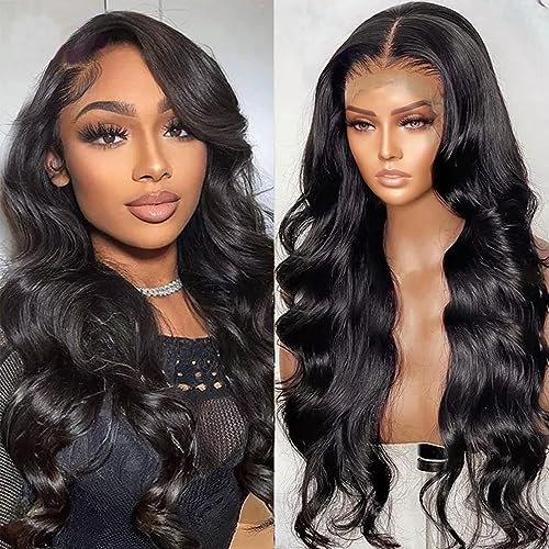 DaiMer Hair HD Lace Front Wigs Human Hair Body Wave Wigs Wear & Go Glueless Lace Wigs For Women No Glue 4x6 Lace Pre Plucked Wig Human Hair Wigs Lace Closure Wigs 150% Density 18 Inch
