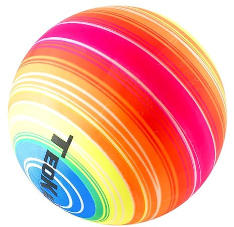 CUCUBA Ball Mehrfarbig Regenbogen Wassergummi Volleyball Handball Wasserball Durchmesser 22 cm