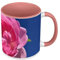 Tasse, Farbe Premium Qualität, Rosa – Blume der Pfingstrose Rosa – Tasse mit Henkel und farbigem Innenfutter