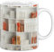 Trendation - 3D Tasse Bücherregal Bücherei Geschenkidee Geschenk Allover-Print Kaffee-Becher Geschenkidee Lesen Leseratte (Weiß)