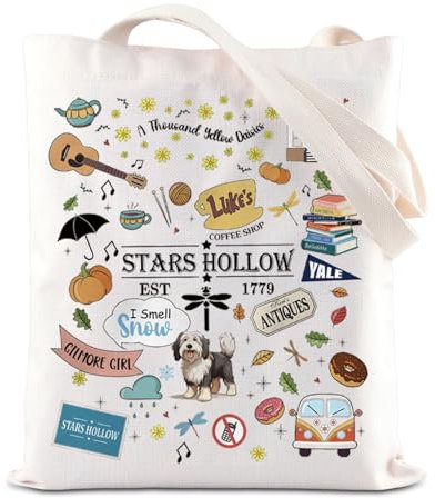 Einkaufstasche mit Sternenmotiv, Motiv: Libelle, Motiv: Lorelei Rory Fans, Stars 1779, medium