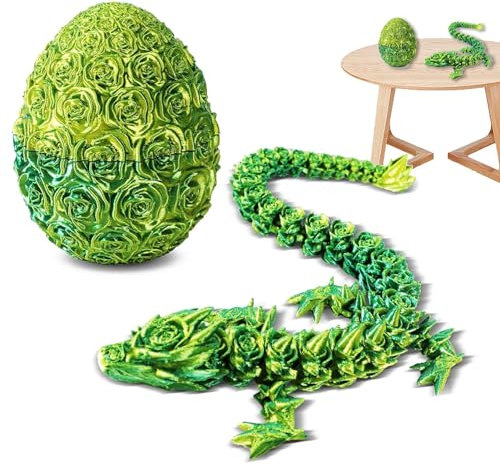 3d Printed Dragon In Egg, Moving Crystal Dragon, Mystery Dragon Egg, Rose Dragon Eggs With Surprise Dragon Inside, Mythical Pieces Dragon Egg, Articulated Dragon Egg