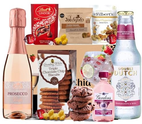 Prosecco Wine Pink Gin and Tonic Combo Prosecco Wine Gift set for Her, Birthday Gift Set for Women (Rose Prosecco Wine + Pink Gin and Tonic, One size, Rose Wine + Pink Gin and Tonic)