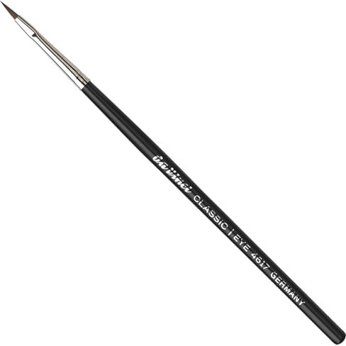 da Vinci, CLASSIC Eyelinerpinsel, vegan, Kunstfaser, Eyeliner, Kajal & feuchten Lidschatten, präzise Linienführung, feine & breite Striche, leicht zu reinigen, Handmade in Germany