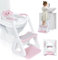 Orzbow Einstellbar Toilettensitz Kinder mit Treppe,Stabil Kinder Toilettensitz mit Dreiecksstruktur,Verlängerter Pedal- und Spritzschutz und Wasserdichtes PVC-Polster,Rutschfest und Faltbar,Rosa