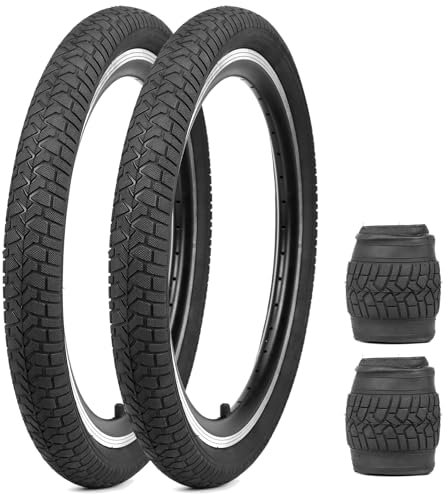 Pack de 2 neumáticos de bicicleta 20 x 2.125 30TPI plegables Kids Bike Tires compatibles 20 x 2.10 20 x 2.125 20 x 2.25 niños